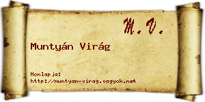 Muntyán Virág névjegykártya